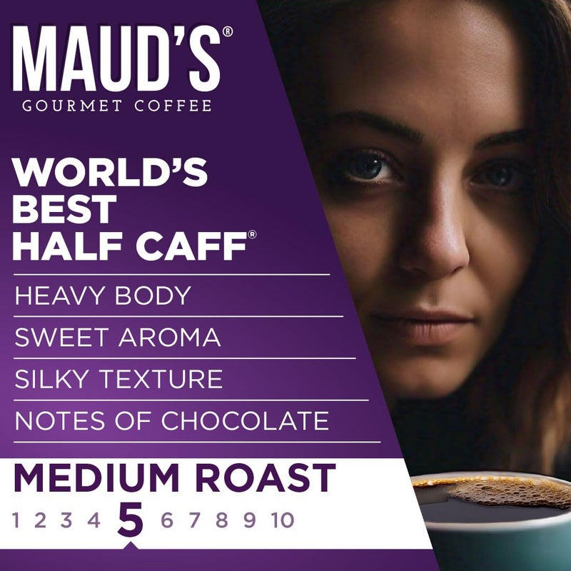 Maud's Half Caff Coffee Pods, 100 ct, Medium Roast Coffee in Recyclable Single Serve Pods – 100% Arabica Coffee, Compatible with Keurig K Cups Maker - Image 3